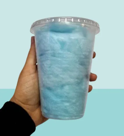 Algodón de Azúcar en Vaso con Tapa Plana - Eventos Guatemala | Algodón Todo Evento
